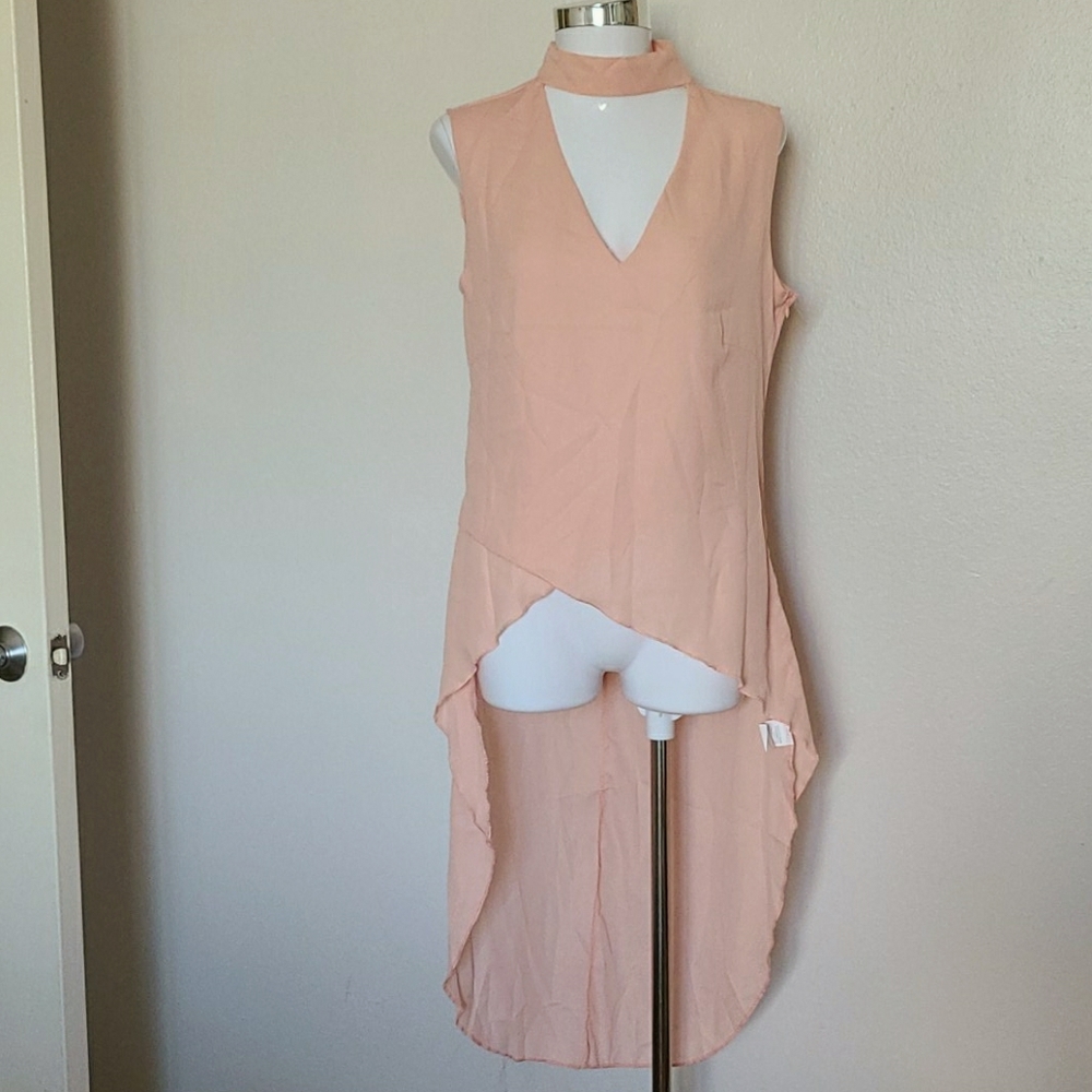 Peach high low top